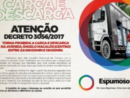 Decreto Municipal 3056/2017 define horário de carga e descarga no centro da cidade.