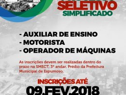 PROCESSO SELETIVO (MOTORISTA, OPERADOR DE MÁQUINAS E AUXILIAR DE ENSINO)