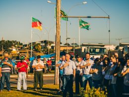Manifestação em apoio aos caminhoneiros