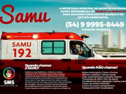 SMS disponibiliza número alternativo para as situações em que o 192 do SAMU estiver indisponível.