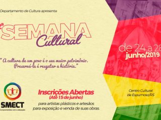 CULTURA | Vem aí a 2ª Semana Cultural da SMECT.