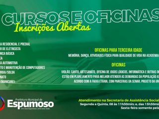 CURSOS E OFICINAS | Assistência Social e CRAS promovem capacitações.