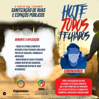 SAÚDE | SANITIZAÇÃO CORONAVÍRUS E DENGUE