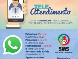 TELE ATENDIMENTO | Secretaria de Saúde lança atendimentos via Whatsapp
