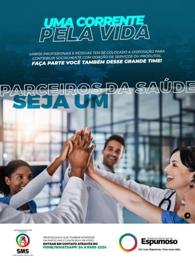 SAÚDE I Saiba como funciona a campanha “Parceiros da Saúde”