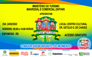 Dia em família com os Peraltas é atração na Casa da Cultura de Espumoso