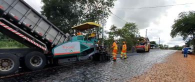 Iniciada mais uma etapa de pavimentação em Espumoso