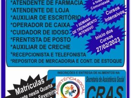 ASSISTÊNCIA SOCIAL: Vagas abertas para cursos de qualificação