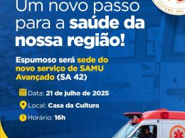 Espumoso será sede do novo serviço de SAMU Avançado (SA 42)