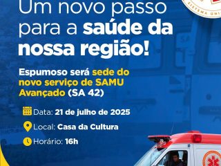 Espumoso será sede do novo serviço de SAMU Avançado (SA 42)