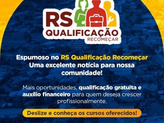 Espumoso foi incluído no programa RS Qualificação Recomeçar