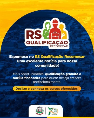 Espumoso foi incluído no programa RS Qualificação Recomeçar