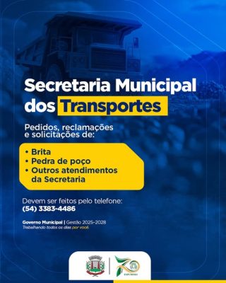 Telefone da Secretaria dos Transportes