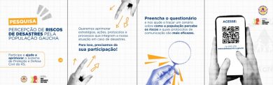 Defesa Civil lança a pesquisa Percepção de Riscos de Desastres Naturais Pela População Gaúcha