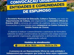 Convocação urgente às entidades e comunidades de Espumoso