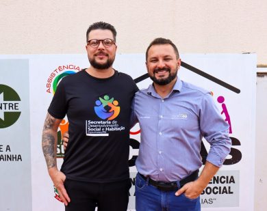 Na foto, o Diretor da Escola Técnica Opportunity, Diozer Calegari, ao lado do Secretário Municipal de Desenvolvimento Social e Habitação de Espumoso, Thiago Silveira Lucca, durante o lançamento das ações do programa RS Qualificação Recomeçar no município.  

Foto: Guilherme Dias da Rosa
